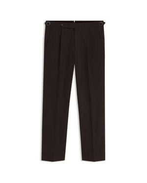 BOSS Patterned Tapered-Fit Pants - Black