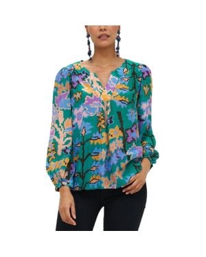 Oliphant V-Neck Blouse - Blue