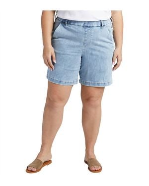 Jag Maddie 8'' Pull On Pin Stripe Short Plus - Blue