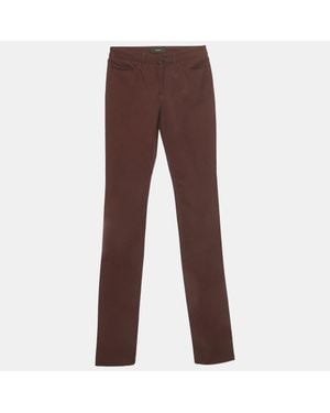 JOSEPH Burgundy Stretch Gabardine Nino Pants - Brown