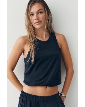 Daily Practice Bubble Twist Tank Top - Blue