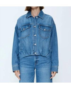 Pistola Bibi Denim Bomber Jacket - Blue