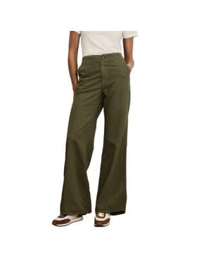 Veronica Beard Kasey Mid Rise Wide Leg Pants - Green