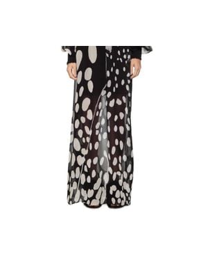 Yukio Georgette Bubbles Long Dress - Black