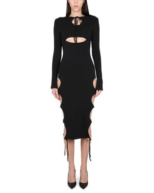 ANDREADAMO Midi Dress With Cut-Out Details - Black