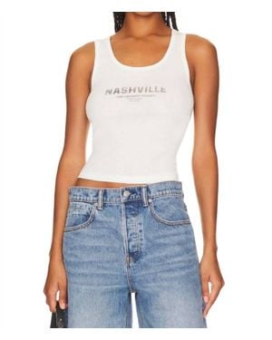 The Laundry Room Nashville Rib Tank - Blue