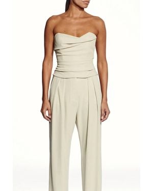 The Sei Cowl Bustier Strapless Top - Natural