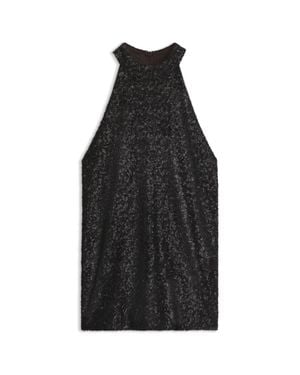 BOSS Halter-Neck Sequined Top - Black