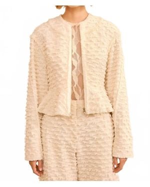 Ulla Johnson Rosalind Zip Peplum Jacket - Natural