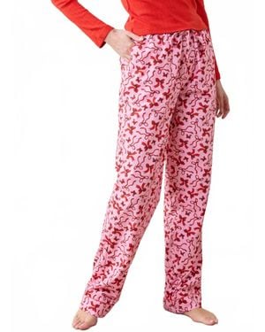 Printfresh Ribbons Pajama Pants - Red