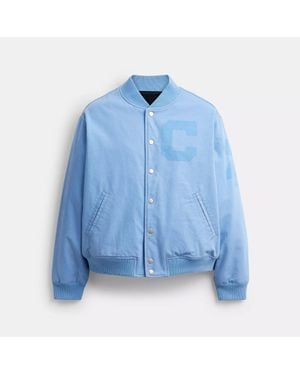 COACH Varsity Down Jacket in Blue for Men | Lyst