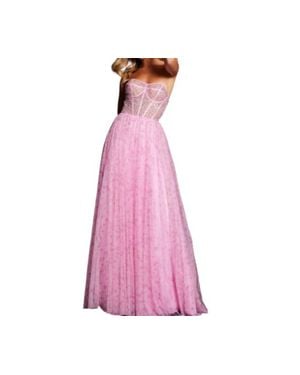 Jovani Sweetheart Neckline Beaded Prom Dress - Pink