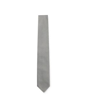 BOSS Jacquard-Pattern Tie - Gray