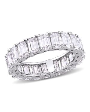 Mimi & Max 6Ct Dew Emerald Cut Created Moissanite Eternity Ring 14K - Metallic