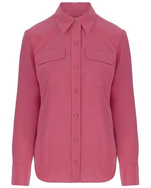 Equipment Signature Silk Shirt - Pink