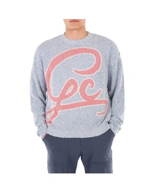 Gcds Boucle Logo Knit Sweater - Gray