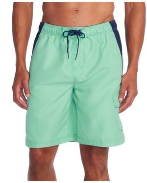 Speedo Marina Sport Vaporplus Swim Trunks 9" Drawstring Fts977 - Green