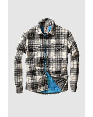 Relwen Quilted Flannel Shirt Jacket - Gray