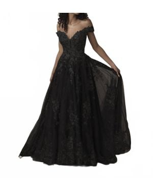 Allure Bridals Off The Shoulder Bridal Gown - Black