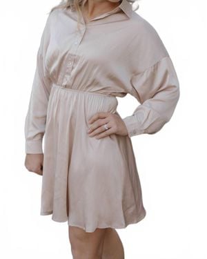 She + Sky Ariana Long Sleeve Mini Dress - Gray