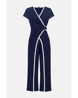 Joseph Ribkoff Formal V Neck Jumpsuit - Blue