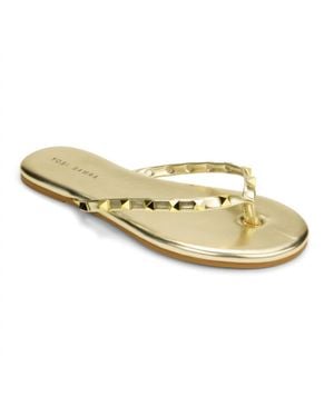 Yosi Samra Rivington Stud Flip Flop - Metallic