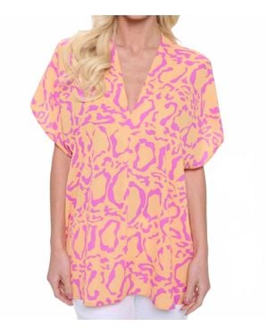 Adrienne Leopard Love Top - Pink