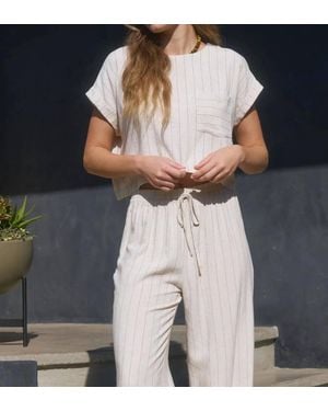 Blu Pepper Joan Linen Top - White
