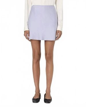 French Connection Ennis Satin Flared Skirt - White