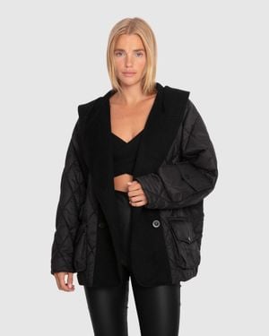Belle & Bloom Only You Quilted Utility Jacket - Black