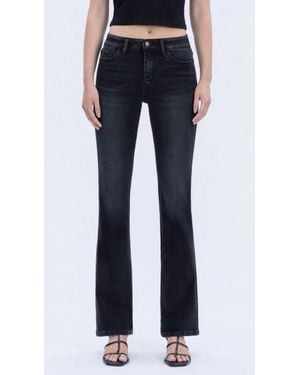 Flying Monkey High Rise Full Length Slim Bootcut Jeans - Blue