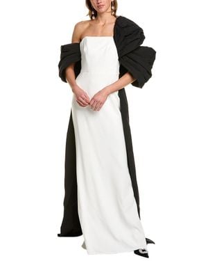 Marchesa Taffeta Gown - White
