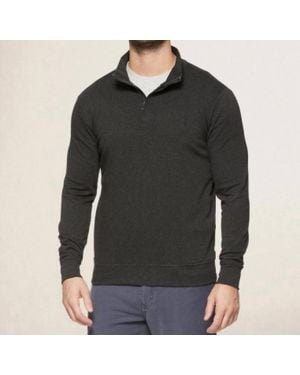 Flag & Anthem Hero Solid Twill 1/4 Zip Mock Neck Sweater - Black
