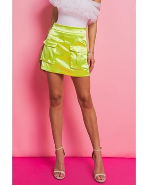 TRUEDAMES Let's Light It Up Woven Skort - Pink