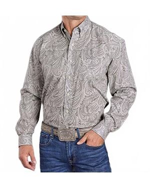 Stetson Paisley Button Shirt - Gray