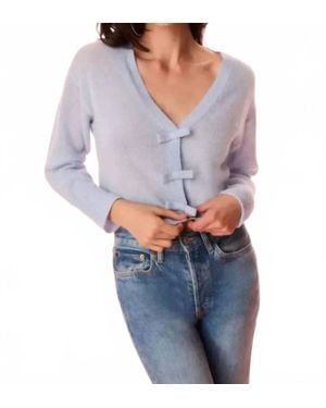 LoveShackFancy Luisella Cashmere Cardigan - Gray
