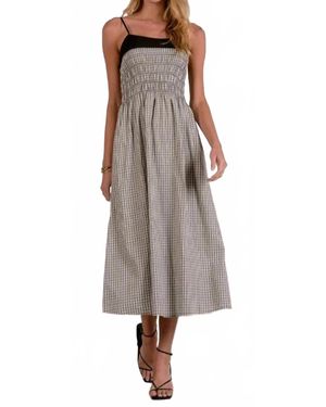 Elan Spaghetti Strap Colorblock Maxi Dress - Natural