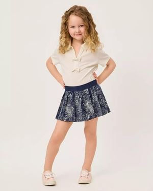 Lilly Pulitzer Girls Mini Frida Sleeved Polo - Blue