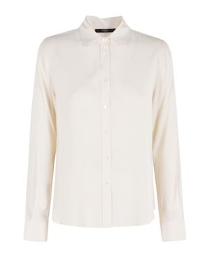 Seventy Cream Soft Shirt-Collar Mother-Of-Pearl Acetate-Blend Shirt - White