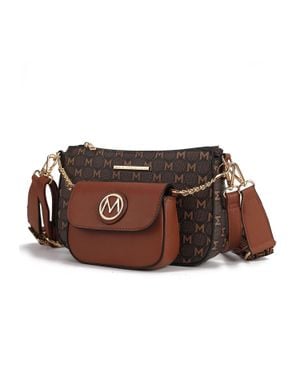 MKF Ciri Crossbody Double Bag Versatile By Mia K - Brown