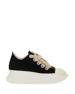 Rick Owens Jumbolace Abstract Low Sneaks Sneaker - Black
