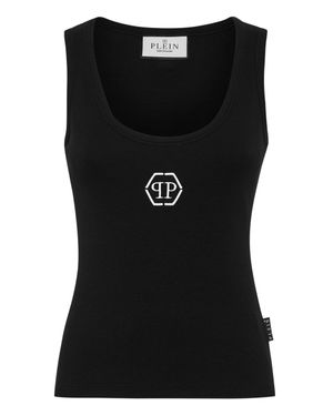 Philipp Plein Tank Top Hexagon - Black