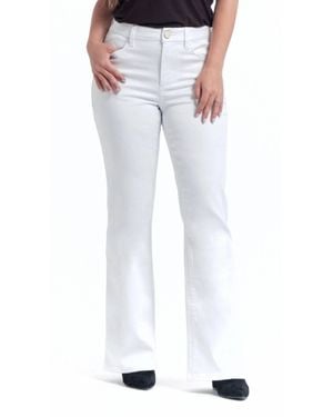 1822 Denim Mid Rise Better Butter Slim Bootcut Jeans - White