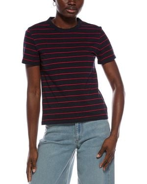 Madewell Stripe Perfect Crewneck T-Shirt - Purple