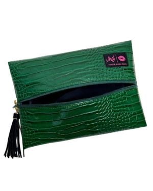 Makeup Junkie Bags Lay Flat Cosmetic Bag - Green