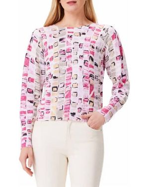 NIC+ZOE Geo Mosaic Sweater - Red