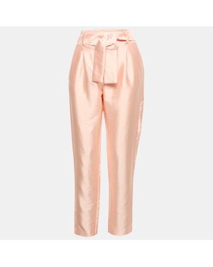 Zimmermann Satin Waist Tie-Up Pants - Pink