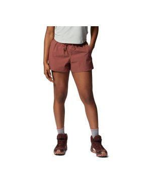 Mountain Hardwear Basswood Shorts Clay Earth Smocked Waist Ups672 - Red