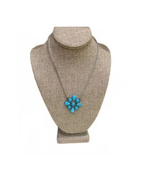 Boho Ranch Cluster Flower Burnished Necklace - Natural