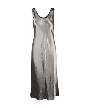 MM by Max Mara Talete Acetate Satin Dress - Gray
